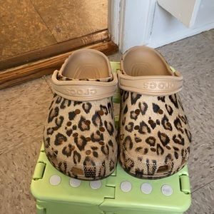 Cheetah print crocs!